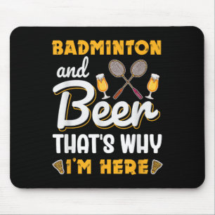 Badminton Und Bier Federball Badminton Liebhaber Mousepad