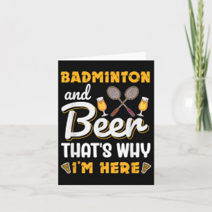Badminton und Bier Shuttle Badminton Lover Karte