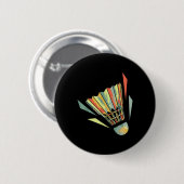 Badminton und Federball Button (Vorne & Hinten)