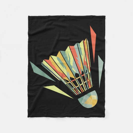 Badminton und Federball Fleecedecke (Vorderseite)