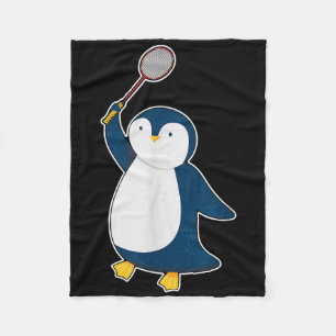 Badminton- und Federballspieler Pinguin Fleecedecke