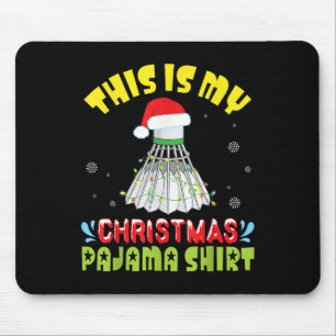 Badminton- und Santa-Kostüm-Schnee Dies ist mein C Mousepad
