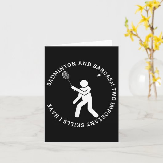 Badminton und Sarcasm Shuttle Funny Badminton Karte (Gelbe Blume)