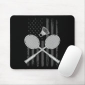 Badminton und Shuttle American Flag Mousepad (Mit Mouse)
