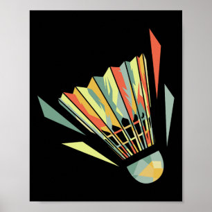 Badminton und Shuttle Poster