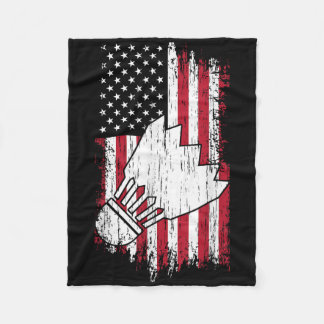 Badminton - US-amerikanische Flagge Badminton T-Sh Fleecedecke