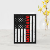 Badminton Usa Flag Graphic Badminton Player Shuttl Karte (Gelbe Blume)