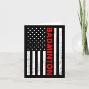 Badminton Usa Flag Graphic Badminton Player Shuttl Karte