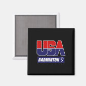 Badminton Usa Magnet (Vorderseite/Rückseite)