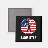 Badminton USA Magnet (Vorderseite/Rückseite)