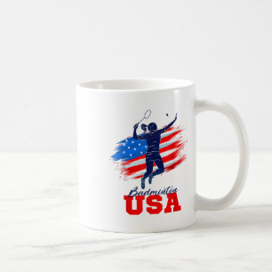 Badminton Usa Support Team American Flag Sports Lo Kaffeetasse