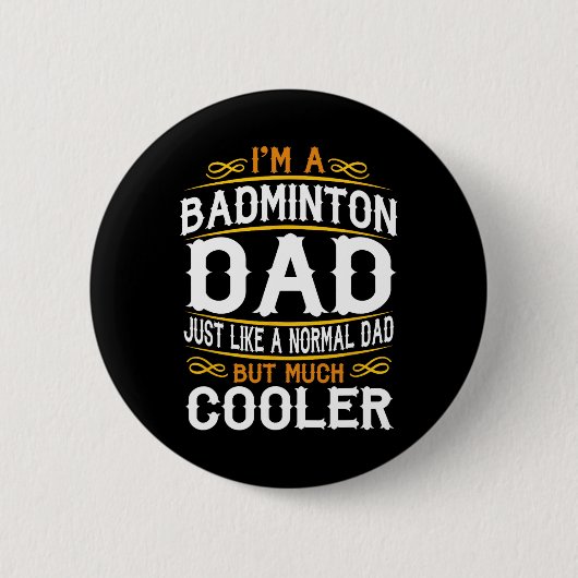 Badminton Vater Button (Vorderseite)