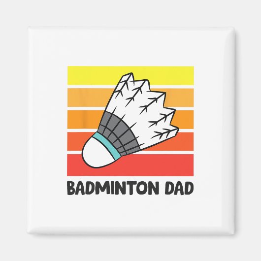 Badminton Vater Funny Badminton Father 1 Magnet (Vorne)
