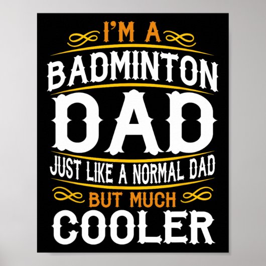 Badminton Vater Poster (Vorne)