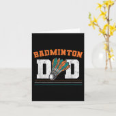 Badminton Vater Shuttle Father Men Badminton Karte (Gelbe Blume)