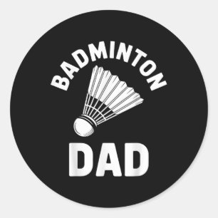 Badminton-Vater-Shuttle Lustiger Badminton Runder Aufkleber