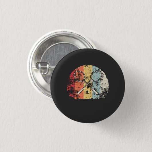 Badminton Vintag Button (Vorne & Hinten)