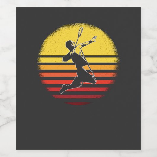 Badminton Vintag Weinetikett (Einzelnes Label)