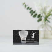 Badminton-Visitenkarte Visitenkarte (Stehend Vorderseite)