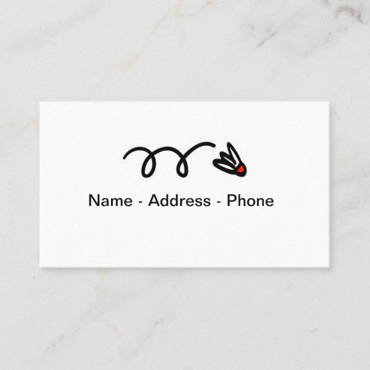 Badminton-Visitenkarte Visitenkarte (Vorderseite)