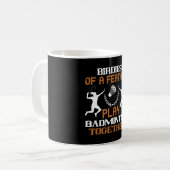 Badminton - Vögel einer Feder Kaffeetasse (Vorderseite Links)