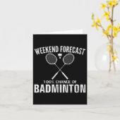 Badminton Weekend Forecast Funny Badminton Player Karte (Gelbe Blume)