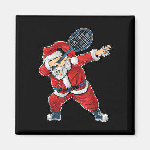 Badminton Weihnachten Dabbing Weihnachtsmann mit F Magnet