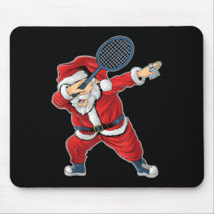 Badminton Weihnachten Dabbing Weihnachtsmann mit F Mousepad