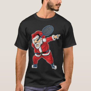 Badminton Weihnachten Dabbing Weihnachtsmann Mit F T-Shirt