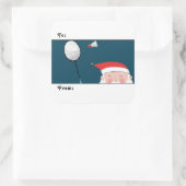 Badminton Weihnachtsgeschenke Quadratischer Aufkleber (Tasche)