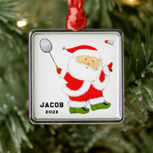 Badminton-Weihnachtskollektion Silbernes Ornament