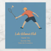 Badminton Weinetikett (Einzelnes Label)