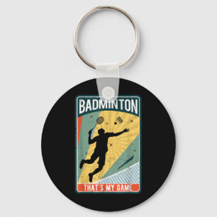 Badminton, wie ich rolle, Vintage, das ist mein Sp Schlüsselanhänger