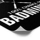 Badminton-Wochenende-Vorhersage Lustiger Badminton Poster (Ecke)