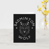Badminton Wolf Player Racket Shuttle Sports Karte (Gelbe Blume)