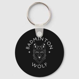Badminton Wolf Player Racket Shuttle Sports Schlüsselanhänger