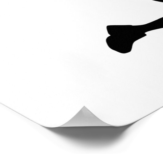 Badminton Woman Girl Poster (Ecke)