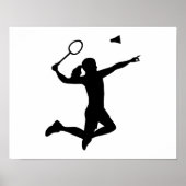 Badminton Woman Girl Poster (Vorne)