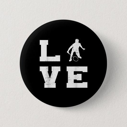 Badminton Womens Mens Badminton Player Shuttle Button (Vorderseite)