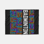 Badminton Words Lover Geschenke Badminton Player G Fleecedecke (Vorderseite (Horizontal))
