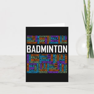 Badminton-Wortliebhaber-Geschenk Badminton-Spieler Karte