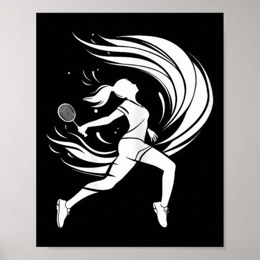 Badminton-Zeichnetest für Frauen Poster (Vorne)