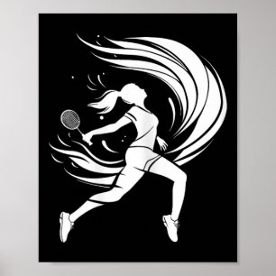 Badminton-Zeichnetest für Frauen Poster