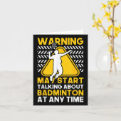 Badminton Zitat könnte beginnen, über Badminton zu Karte (Gelbe Blume)