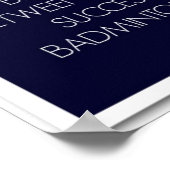 Badminton Zitate für Motivation: Erfolgspaket Poster (Ecke)