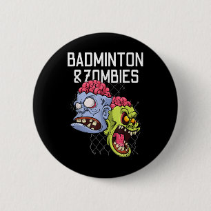 Badminton Zombies Funny Sports Game Racket Shuttle Button