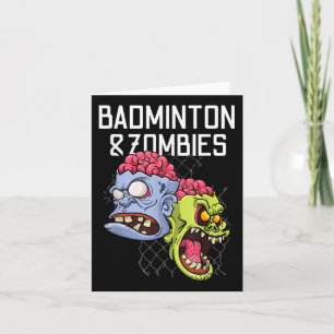 Badminton Zombies Lustiges Sportspiel Schläger Fed Karte