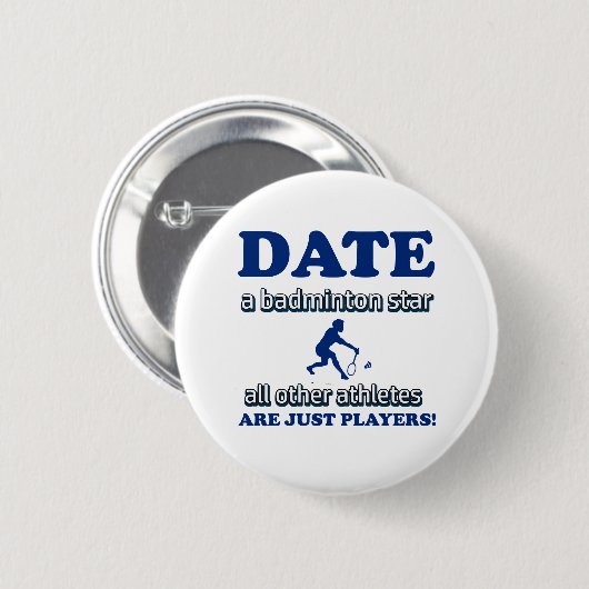 Badmintonentwurf Button (Vorne & Hinten)