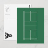 Badmintonfeld Postkarte (Vorne/Hinten)