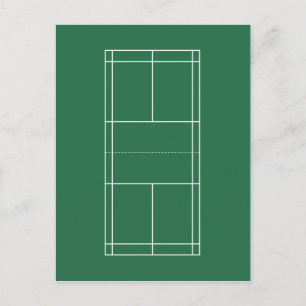 Badmintonfeld Postkarte